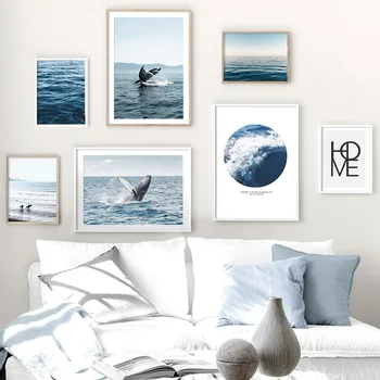 Kita Ocean Ponudbo Plaži Valove Za Surfanje Wall Art Platno Slikarstvo Nordijska Plakatov In Fotografij Stenske Slike Za Dnevna Soba Dekor