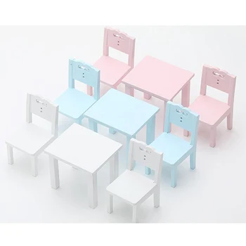 Pohištvo Leseno Jedilno Mizo Stol, Model Določa Simulacije Lutke Dodatno Dekoracijo 1:12 Lutke Miniaturni