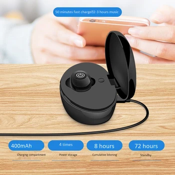Nevidna roka Prostega Pametna Zapestnica Bluetooth Slušalke 3D Stereo Mini Slušalka Iger na srečo Športne in-Ear Slušalke