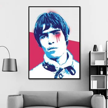 Liam Gallagher Glasbeni Plakat Hip Hop Rap Glasbe Band Star Plakat Steno Umetnosti Slikarstva Sobi Doma Dekor Platno, Tisk