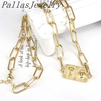 5Pcs Nova zasnova cz čar ogrlico,lepe oblike kubičnih cirkon komponenta nakit,priljubljena prekrita verige ogrlico na debelo
