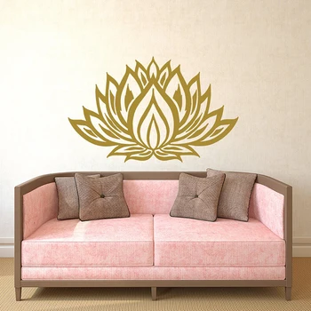 Lotus Flower vinilna Joga Studio Vinilne Nalepke Lotus Mandala Decals Namaste Wall Art Bohemian Doma Dekor MA57