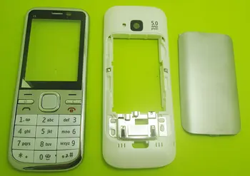 Bela Sivo Ohišje Pokrov Baterije Vrata Primeru Tipkovnica Tipkovnica Nokia C5 C5-00 z Odprto Orodja