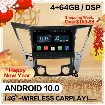 4+128 Carplay 2Din Za Hyundai SONATA 8 I40 I45 I50 YF 2011+ Android 10 Zaslonu Predvajalnik Avdio Radio, GPS Navi Vodja Enote Auto Stereo