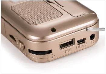 Žepni Radio UKV-Radio Mini Prenosna Polnilna Radijski Sprejemnik Zvočnik Podpora USB TF Kartice Glasbe MP3 Predvajalnik