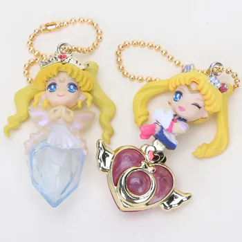 Srčkan Svjetlucati Dolly Sailor Moon Q različica slika Keychain Puella trije kralji Madoka Magica, Akemi PVC Akcijska figura Model igrača