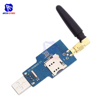 Diymore USB na GSM Serijska GPRS Mobilno SIM800C Modul Quad-Band z Bluetooth 2,4 GHz SMA Antena za Arduino Pametni CH340G