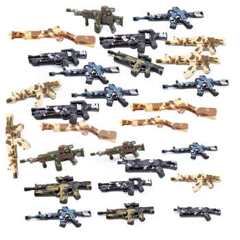 50Pcs/set Igrača Vojaški SPECIALCI AK47 Pištolo Pack gradniki Orožja, za Policijo, Vojsko Vojak Ekipa Slika Igrače za Otroke