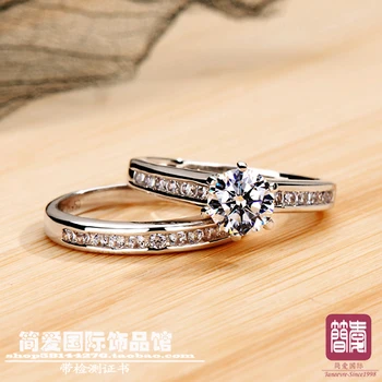 Luksuzni kakovosti 1ct blazine cut NSCD sintetičnih kamen poročni prstan set za ženske,solid silver zaročni prstan,predlog obroč