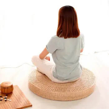 40 cm Rattan Čaja Obred Čaščenja Buda Pad Meditacija Zadebelitev Meditacija Pupa Sedel Futon Blazine Tatami Joga Mat