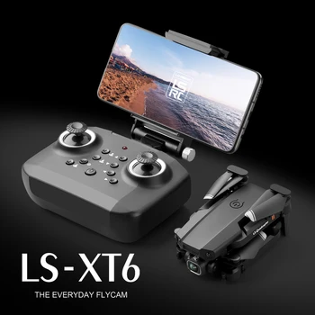 LS-XT6 Mini Brnenje Wifi FPV S 4K/1080P HD, Dual Camera Quadcopters Nadmorsko višino, Način Hold Zložljive RC brezpilotna letala RTF Poklicno Dron