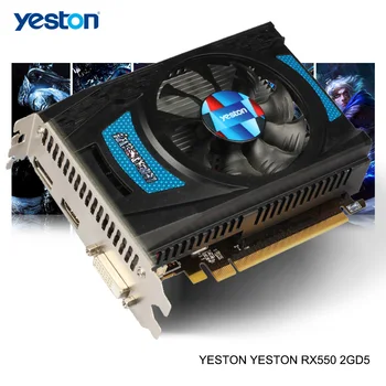Yeston Radeon RX GPU 550 2GB GDDR5 128bit Gaming Namizni računalnik PC Video Grafične Kartice podpirajo DP/DVI-D/HDMI je združljiv