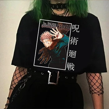Japonski Anime T Shirt Jujutsu Kaisen O-Vratu moška majica s kratkimi rokavi Ženske Kratek Rokav Anime Tshirts Priložnostne Harajuku Oblačila Vrhovi