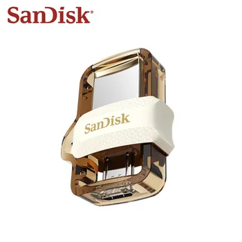 SanDisk SDDD3 Extreme USB 3.0 Dvojno OTG USB Flash Drive Visoko Hitrostjo 150 M/s Pendrive 32GB Pen Drive 64GB Zlati Memory Stick