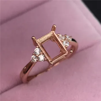 Angel sanje OKT obliko obroči podlagi S925 srebrni prstan znanja kolenom vile nastavitev kamen vdelan nakit modni DIY ženske lepo
