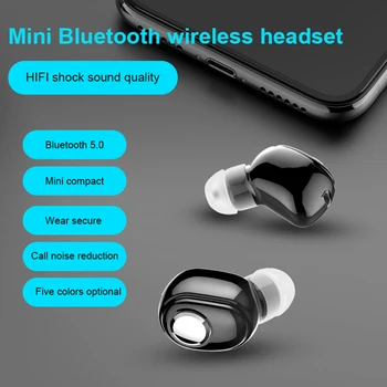 Novi Mini Brezžična tehnologija Bluetooth 5.0 Slušalke Športne Gaming Slušalke z Mikrofonom za Prostoročno uporabo Slušalke Stereo Čepkov Za telefon glasbe