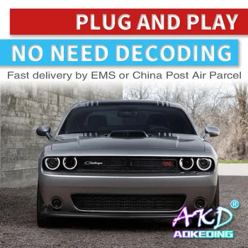 AKD Avto Styling za Dodge Challenger Žarometi-2019 Novi Izzivalec LED Smerniki led Signal Drl Bi Xenon Auto Dodatki