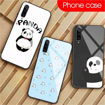 Panda Telefon Primeru Kaljeno Steklo Za XiaoMi 8SE 6 8lite MIX2S Opomba 3 Redmi Opomba 7 5 4 Redmi 6A 5Plus 4X