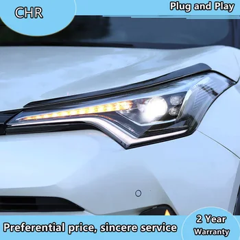 Avto Styling za 2018-2019 Nova Toyota CHR Žarometi VSE LED Smerniki DRL Bi-LED Objektiv Visoka Nizka Žarek LED z dinamično obrnite signl