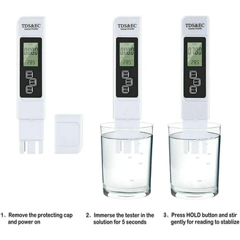 Promocija! Kakovost vode Digitalni Tester PH Meter in Digitalnih TDS Meter Komplet z ATC za Pitno Vodo Hydroponics Akvarij