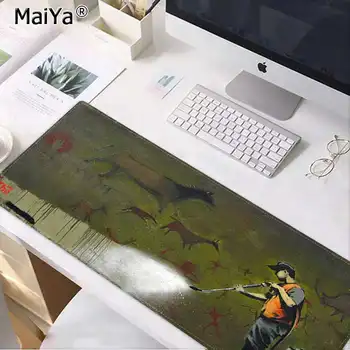 Maiya Vrh Kakovosti Street Art Banksy Grafiti Prenosni Računalnik Mousepad Brezplačna Dostava Velik Miško, Tipke Tipkovnice Mat