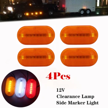 4x 6 LED 12V Strani Marker Luči Potrditev Zadaj Lučka Obrnite Signalna luč Tovornjak RV Prikolica Prikolica za Traktor Čoln Nepremočljiva