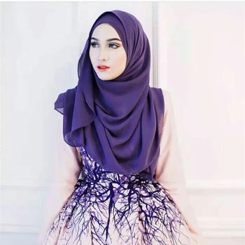 BOHOWAII Islamskih Islamski Moda, oblačila Hidžab Premije, Šifon, Ovijte Glavo, Šal Ženske Rute Dolgo Hoofddoek Moslima Mehko Molitev Turbante