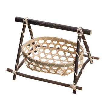 Ročno bambusa tkanje shranjevanje košarico matice prigrizek hrane piknik kruh kuhinja posoda za shranjevanje košarico WF10251055