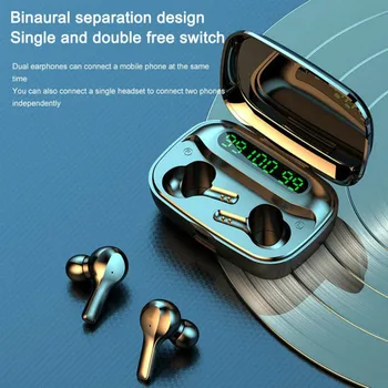 Brezžična tehnologija Bluetooth 5.0 Slušalke Šumov Slušalke V Uho 2000mAh, Polnjenje Primeru IPX7 Nepremočljiva In Sweatproof