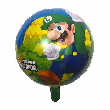 10pcs Super Mario folija Baloni 18 inch Modra Rdeča Round Baloni za Rojstni dan Stranke Mario Bros Mylar baby Balon Dekoracijo dobave