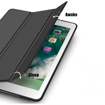 SCHANGE Tri-krat Cover za iPad Primeru Silikonski Pokrovček za iPad Zraka 2 Ohišje za iPad Zraka 1/2/3 Pro10.5 Mini 1/2/3/4/5 7. Gen 10.2