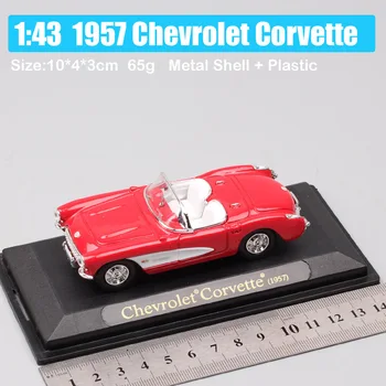 1:43 obsega klasičen retro 1957 Chevrolet Corvette C1 chevy Vette Diecast Vozila avto igrača model sličice otroška trgovina s spominki