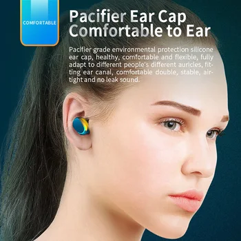TWS Bluetooth Slušalke Brezžične Slušalke 9D Stereo Športih na Prostem Nepremočljiva Čepkov na Dotik za Nadzor Slušalke s Polnjenjem Polje