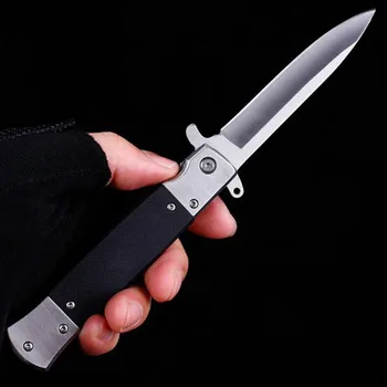 ToughKeng Taktično Multi-funkcijo Folding Nož Rezilo G10 Ročaj Ribolov EOS Orodje Noži z Nazaj Posnetek