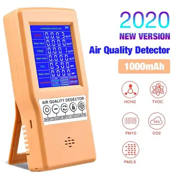 Formaldehid Natančno Testiranje PM2.5 PM10 CO2 AQI Detektor Home Office v zaprtih Prostorih Merjenje Orodje Kakovosti Zraka Multifunkcijski Zaslon