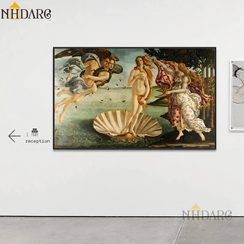 Classic Platno Umetnosti Tiskanja Slikarstvo Plakat Rojstva Venu s Sandro Botticelli Stenske Slike Za Dnevni Sobi Doma Dekor Cuadros