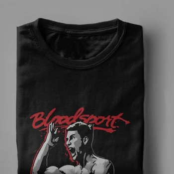 Bloodsport Filmski Plakat, Jean Claude Van Damme Tee Rokavi Moški Letnik Cotton Tee Shirt Okrogle Ovratnik Tshirts Grafični Oblačila