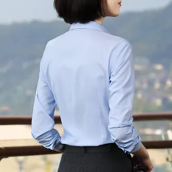 Naviu Novih Strokovnih Majica Pomlad Ženske Dolg Rokav Slim V Vratu Bluze Urad Za Poslovne Ženske Delovne Obleke Vrhovi