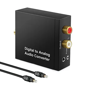 3,5 MM Jack 2*RCA Digitalno Analogni Avdio Pretvornik Ojačevalnik Dekoder Optični Koaksialni Optični Signal Analogni Stereo Audio Adapter