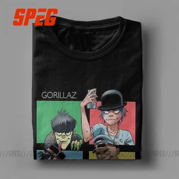 Super Gorillaz Gajianterus T-Majice za Moške Krog Vratu Bombaž, Majice Kratek Rokav Tees Ideja za Darilo Vrhovi