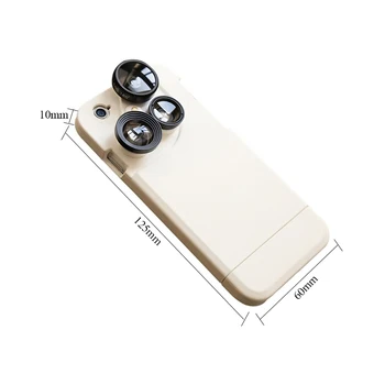 4-v-1 Mobilni Telefon Primeru Ribje Oko Dvojno Razdaljo širokokotni Mikro Razdaljo Fotoaparata M Pribor Komplet za iPhone 8/8 Plus