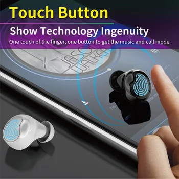 X29 Bluetooth Slušalke Brezžične Čepkov Šport Blutooth Slušalke Slušalke Touch Kontrole V5.0 Za Xiaomi Huawei Slušalka Z Mikrofonom