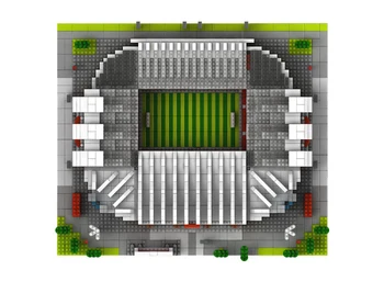 Svet Super Nogomet Nogomet Igralec Stadion Področju Stavbe Komplet Mini Micro Blok Opeke Arhitekture Club Cup Otrok Igrača