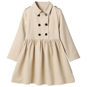 Klasične Novo 2020 Jesen Zima Dekleta Obleko Otroci Kolegij Slog Z Buttoned Baby Bombaž Obleko Otrok Princesa Obleko Elegantno, #9126