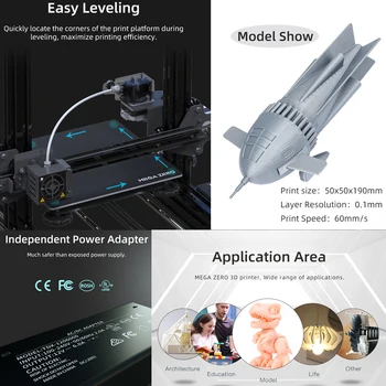 ANYCUBIC 3D Tiskalnik Mega Nič Impresora 3D DIY Komplet Full Metal Velikih Tiskanja Velikost Zaslona na Dotik LCD Žarilno SD 3d Drucker