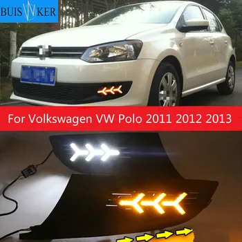 1 Nastavite Avto LED Za Volkswagen VW Polo 2011 2012 2013 DRL Dnevnih Luči in Svetlobe 12v ABS Meglo Lučka Pokrov