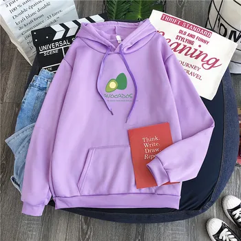 Candy Barve Majica s Pocket Puloverju 90. letih Moda Sadje Natisnjeni Priložnostne Hoodies Majica Dolg Rokav Ženska Oblačila