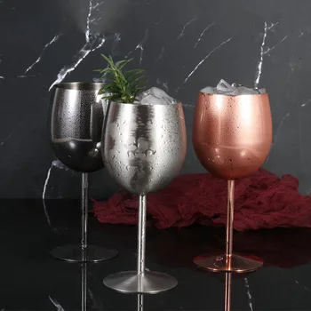304 nerjavno jeklo visoko stopala rdeče vino pokal ustvarjalne kovinski cocktail kozarec vina pokal bar, restavracija KTV Šampanjec Pokal