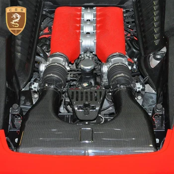 VROČE PRODAJE Motorja Zaklepanje Pokrova Za Ferrari-458 Italia visoke kakovosti suho ogljikovih vlaken Avtomobilskih Kapuco Zaklepanje nadomestni deli 00445