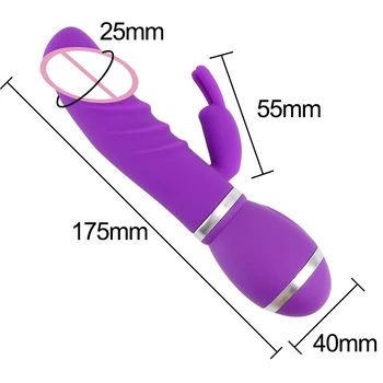 Poganja Baterija 12 Hitrosti Realističen Dildo Vibratorji Sex igrače za Ženske G Spot Vibrator Rabbit vibrator Stimulator Klitorisa
